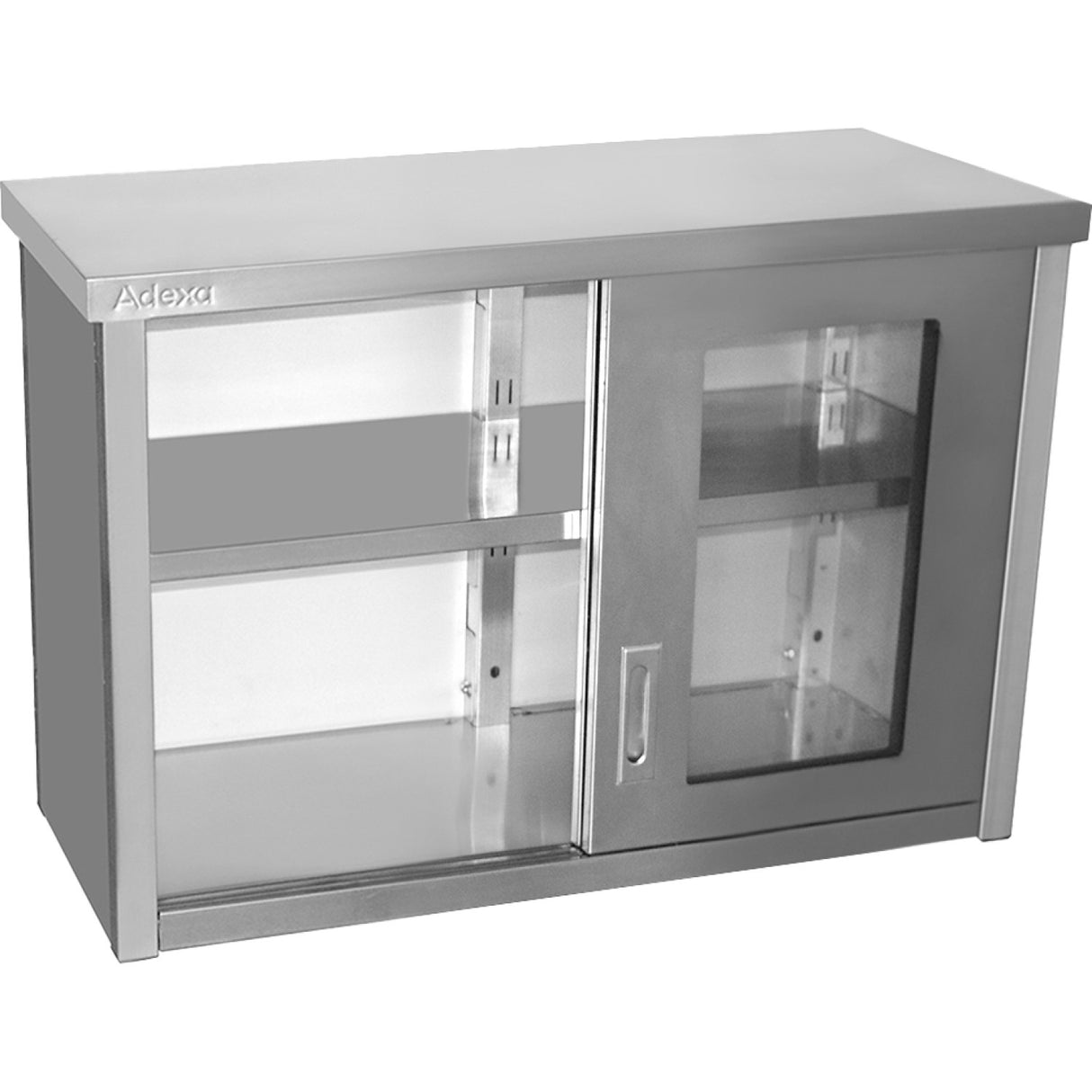 Commercial Wall Cabinet Cupboard Glass Doors Stainless Steel 1000x400x650mm | Swcgd100402