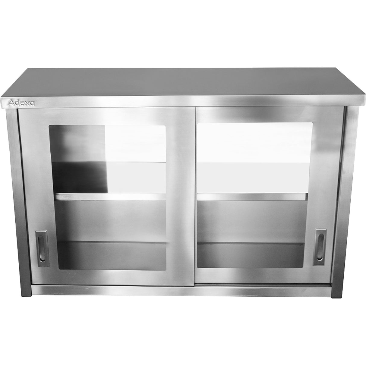 Commercial Wall Cabinet Cupboard Glass Doors Stainless Steel 1200x400x800mm | Swcgdhh120402