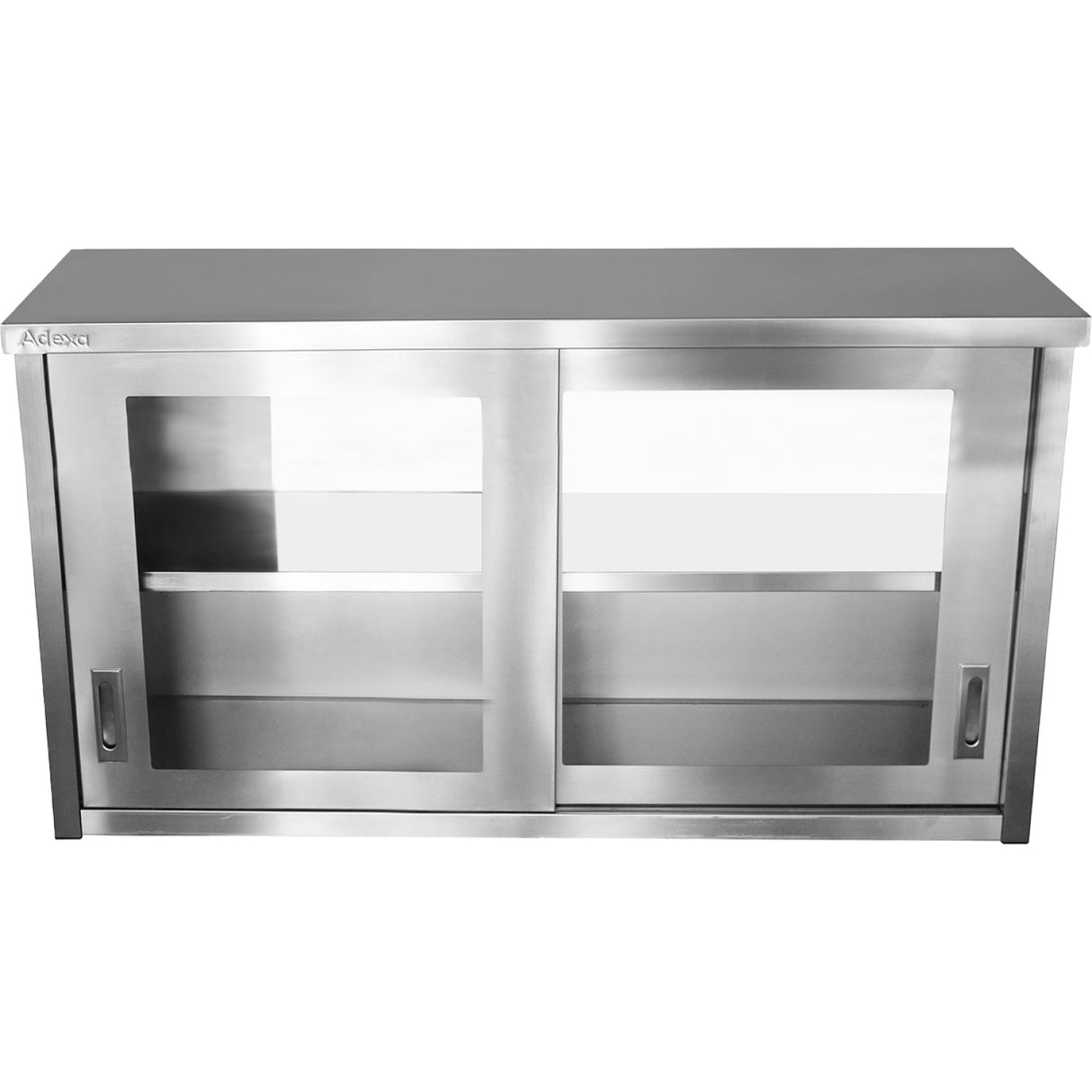Commercial Wall Cabinet Cupboard Glass Doors Stainless Steel 1400x400x800mm | Swcgdhh140402