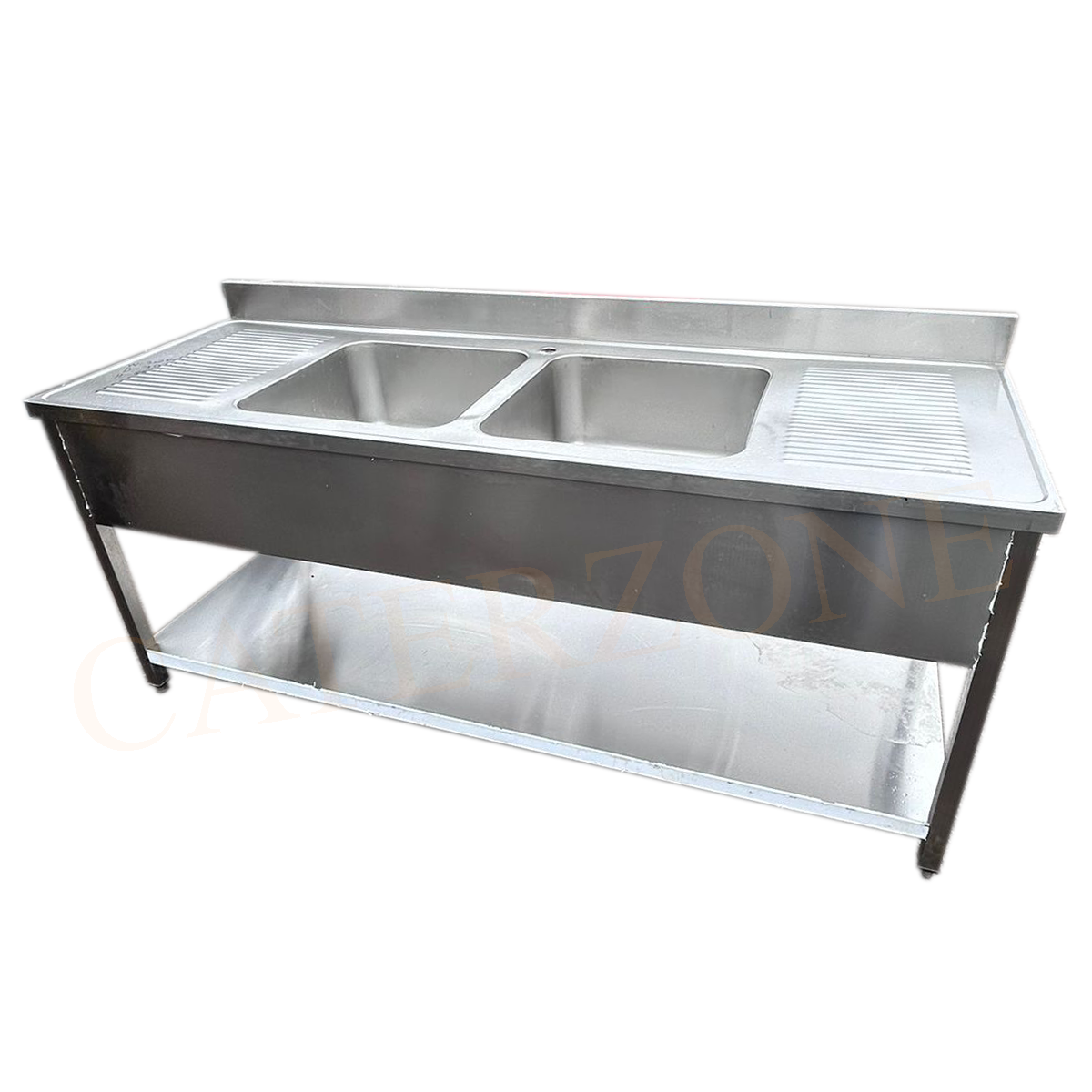 Commercial 2 bowl sink 2mt - Used