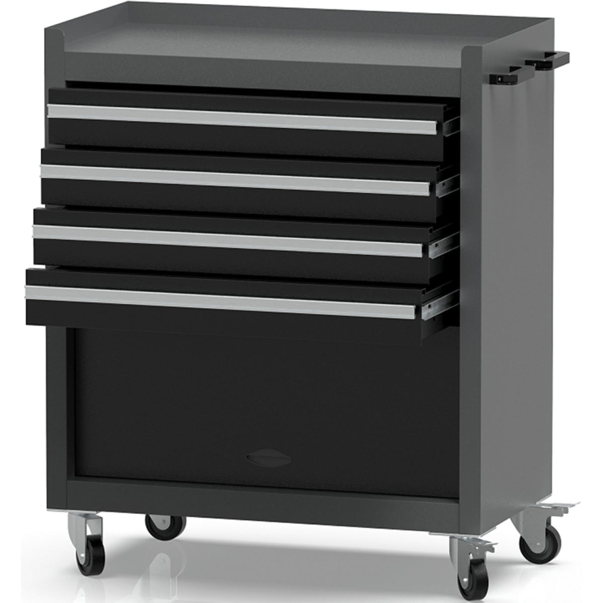 Professional Grey And Black Tool Drawer Cabinet With 4 Drawers And Locker Design 616x330x760mm | Tc027