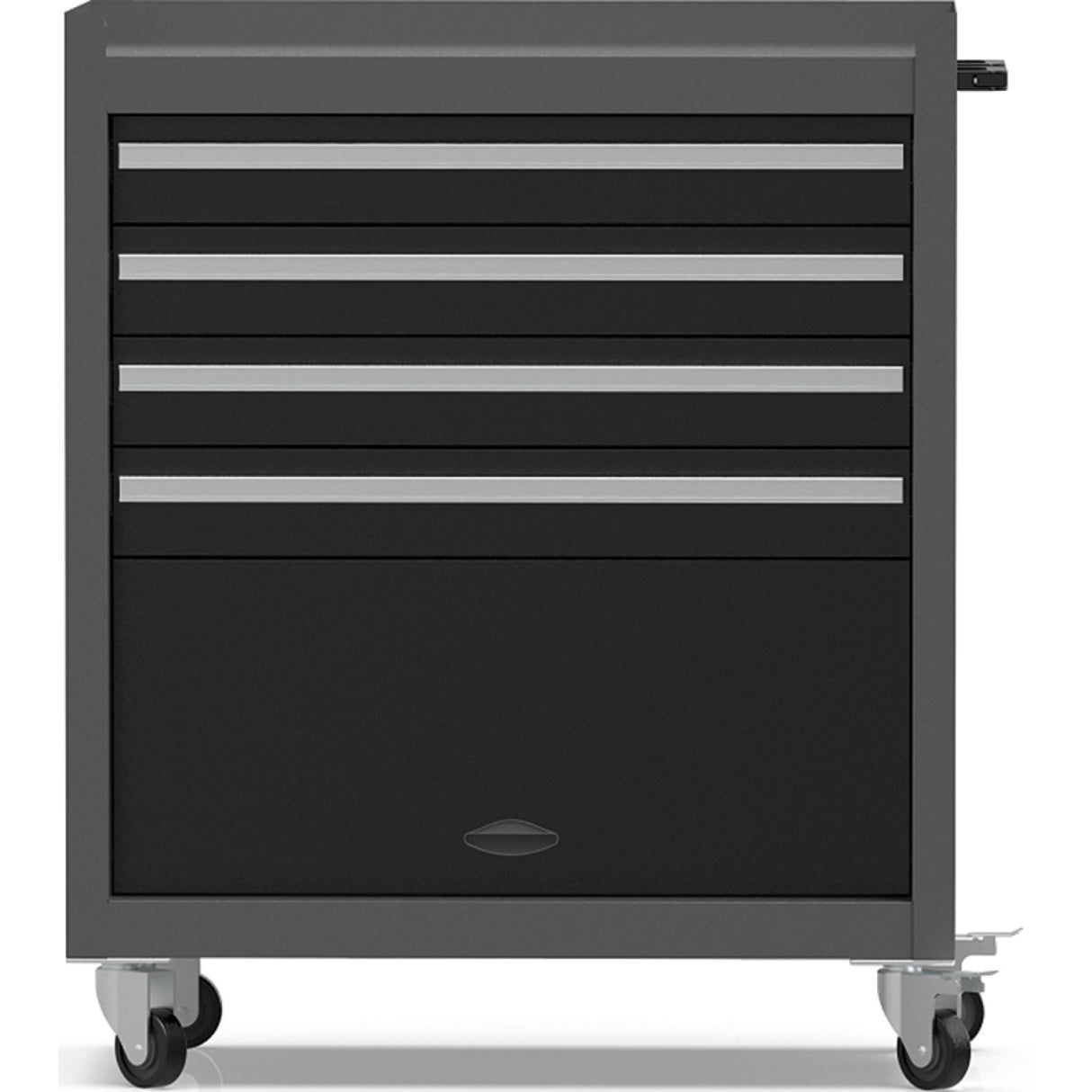 Professional Grey And Black Tool Drawer Cabinet With 4 Drawers And Locker Design 616x330x760mm | Tc027