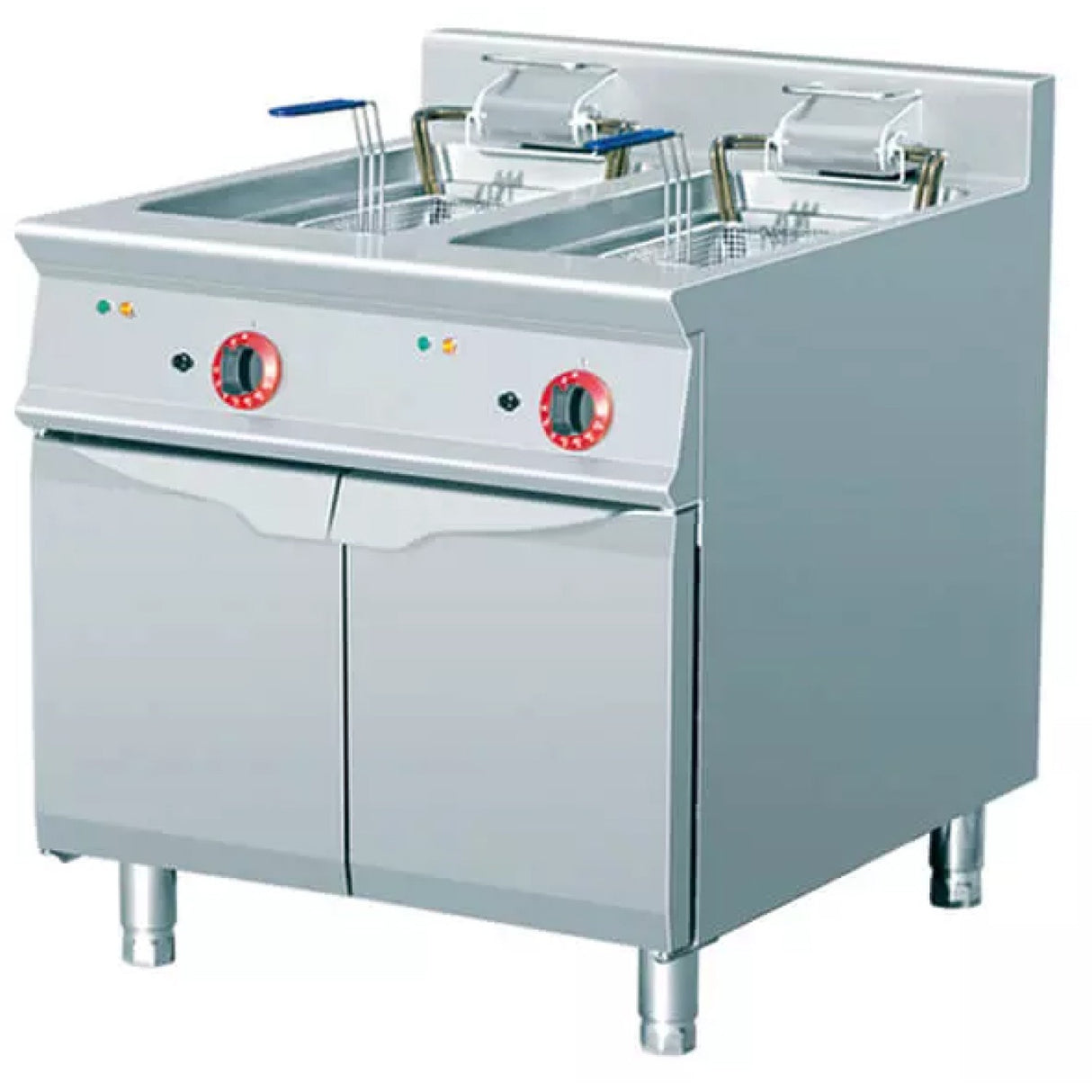 Heavy Duty Free Standing Fryer Electric Twin Tank 2x28 Litres 24k W | The9 F2828 M