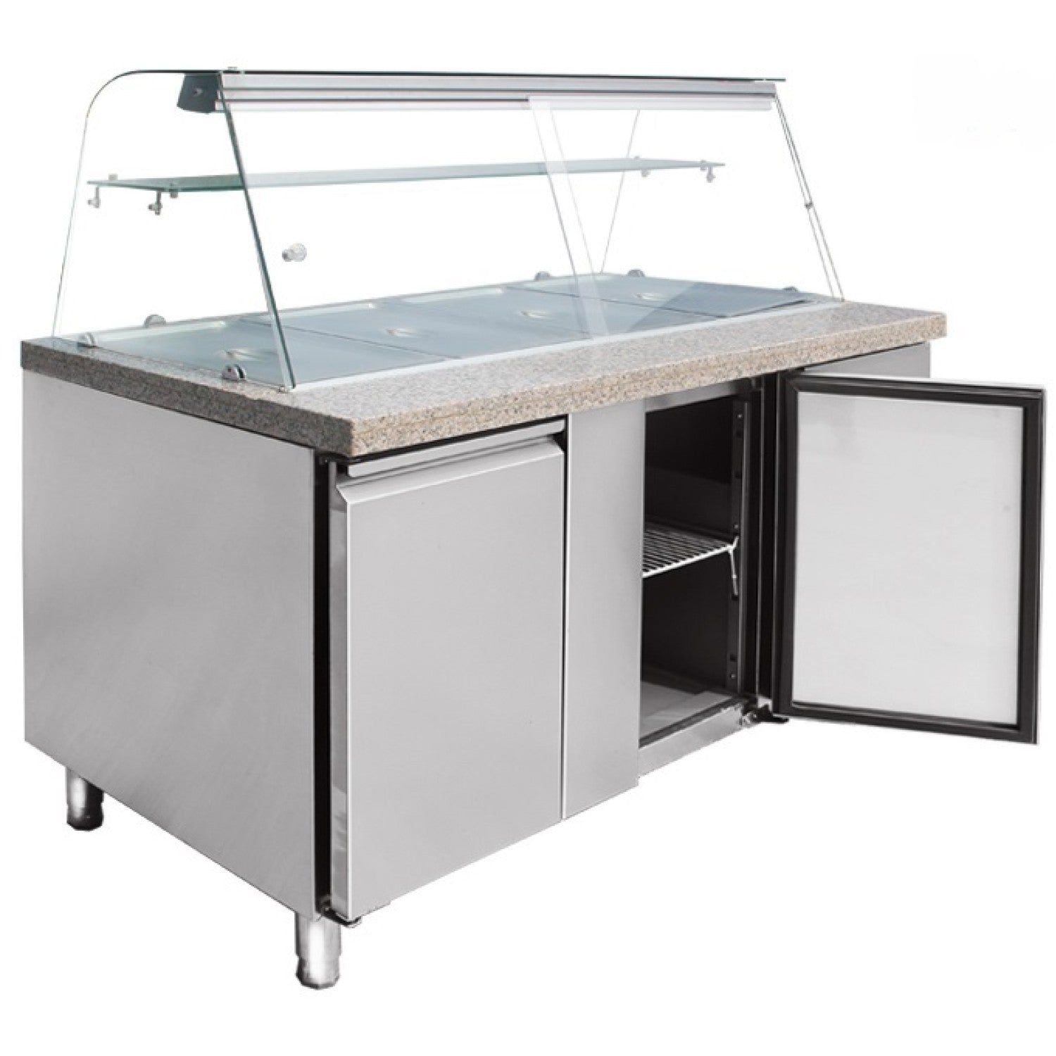 Refrigerated Counter With Display 4x Gn1/1 | Thsai158