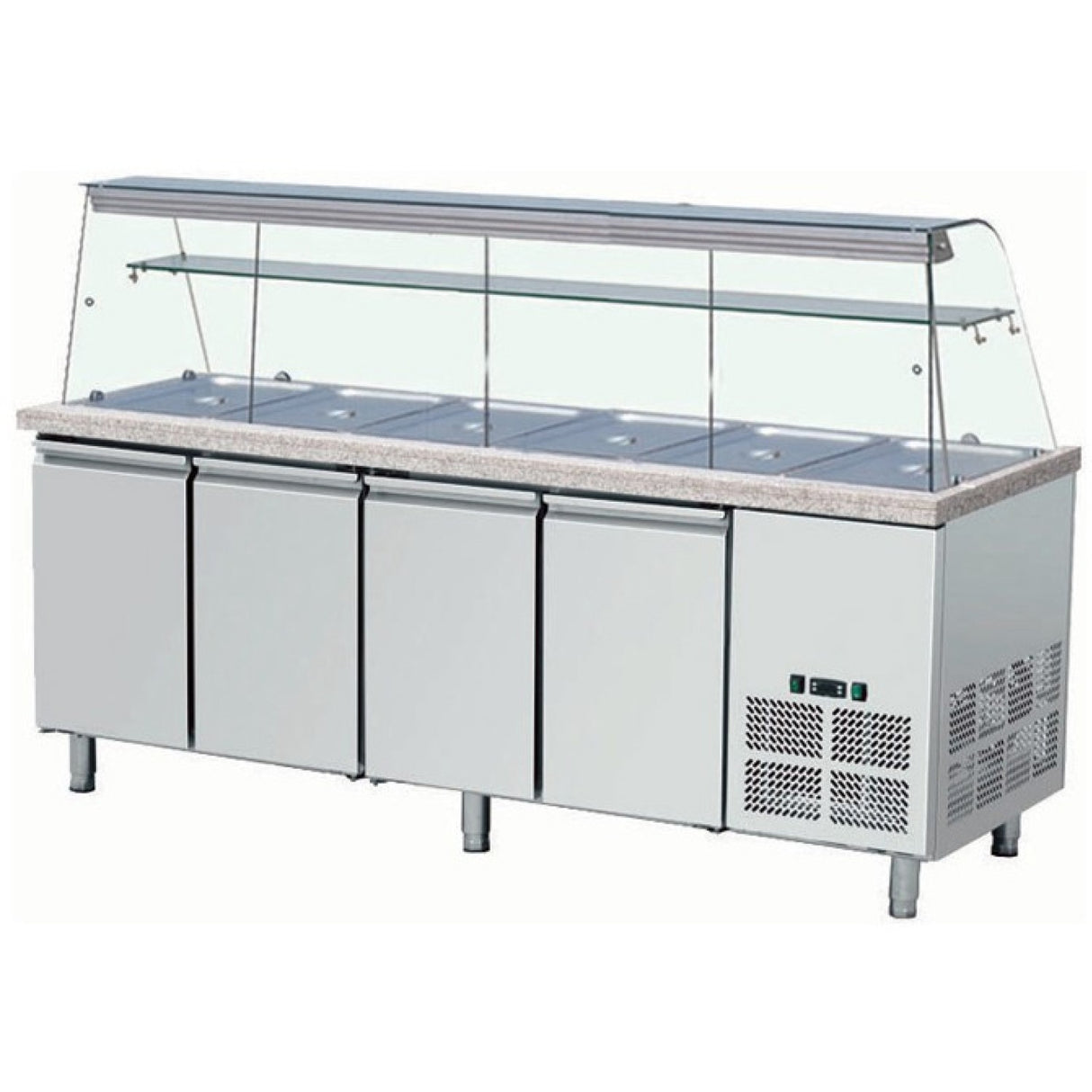 Refrigerated Counter With Display 6x Gn1/1 | Thsai228
