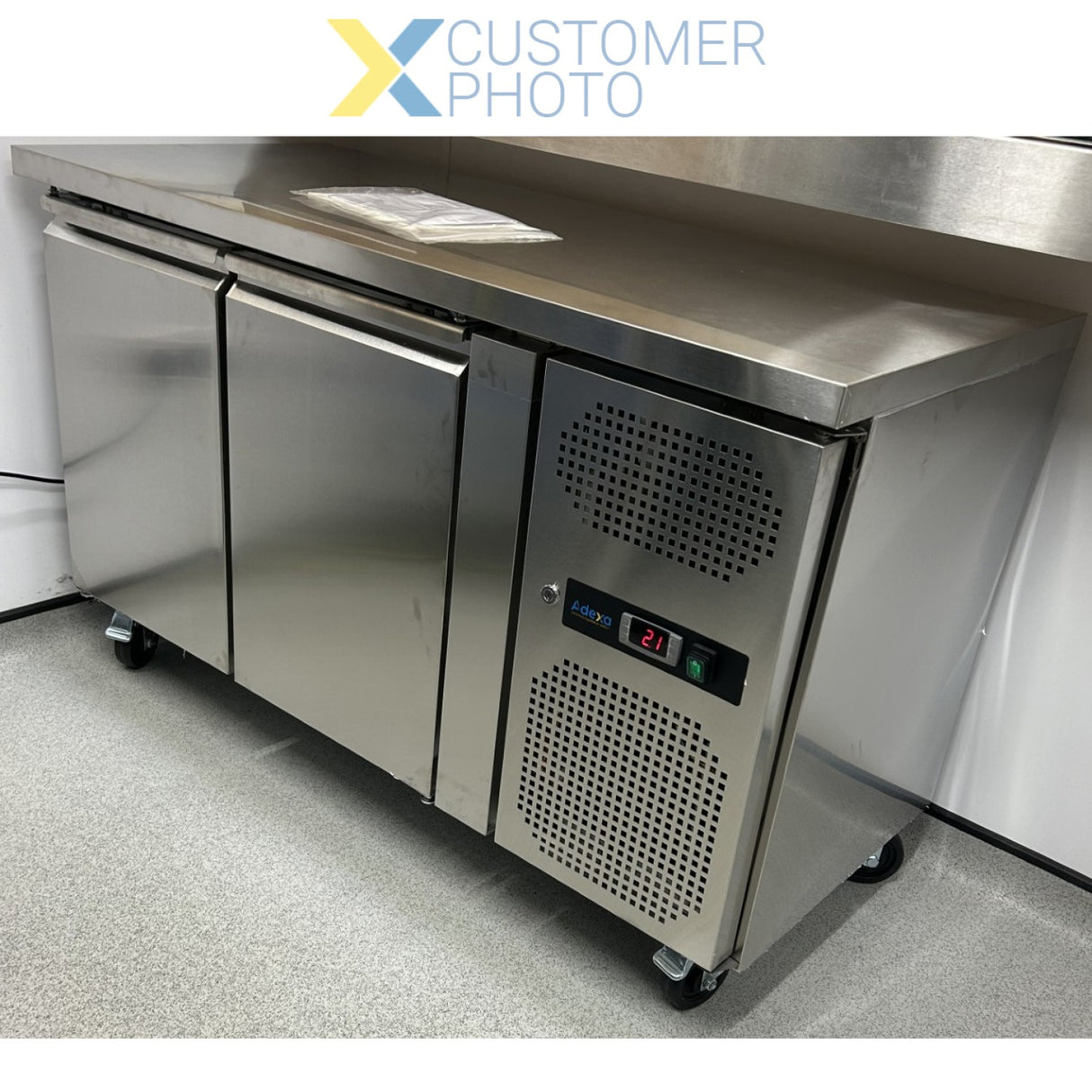 Professional Refrigerated Counter 2 Doors Depth 600mm | Thsnack2100 Tn