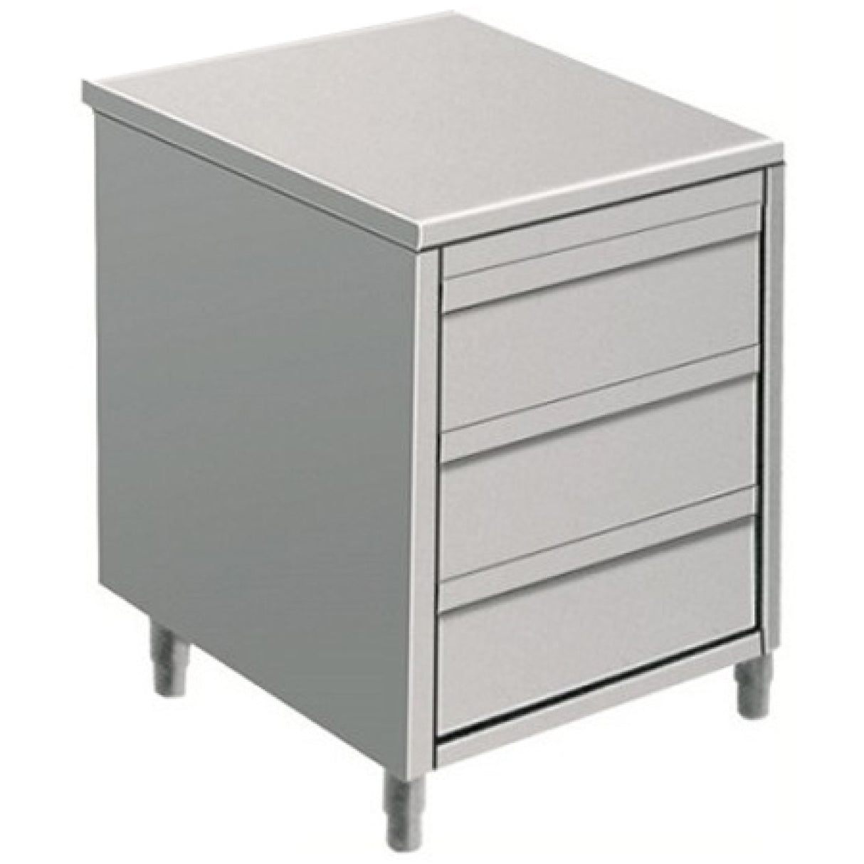 Commercial Drawer Cabinet Stainless Steel 3 Drawers Width 500mm Depth 600mm | Vig563