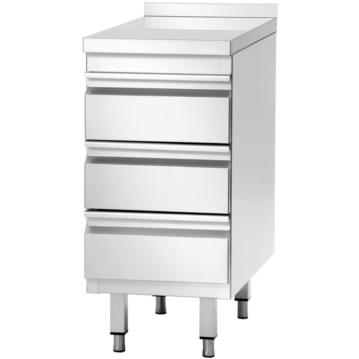 Commercial Drawer Cabinet Stainless Steel 3 Drawers Upstand Width 500x700x850mm | Vig573 A