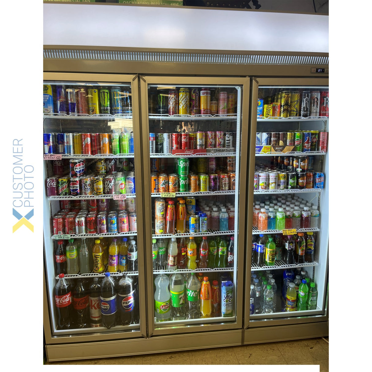 Commercial Display Cooler 1886 Litres Triple Hinged Doors Top Mount | Tr202