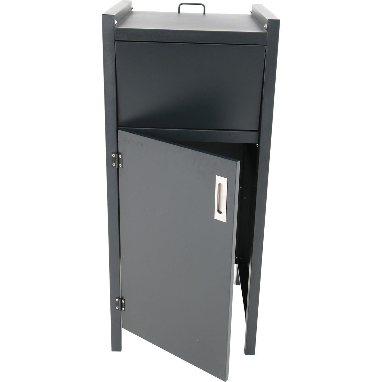 Commercial Rubbish Bin Cabinet &Amp; Tray Shelf 500x540x1255mm Black | Trc5054