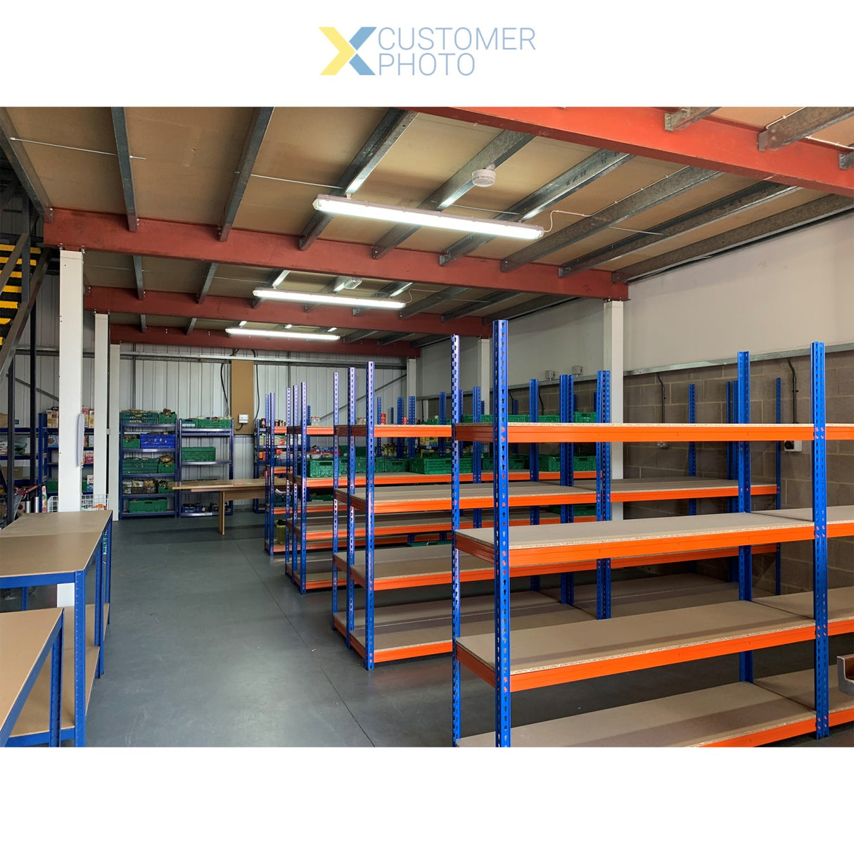 Industrial Shelving Unit Heavy Duty 1830x455x1980mm 4 Shelves 400 Kg/Shelf Powder Coated Steel | Ty4551830