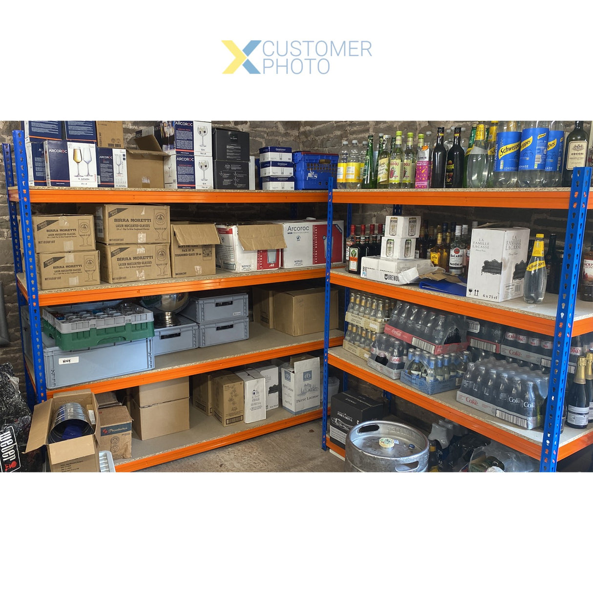 Industrial Shelving Unit Heavy Duty 2135x760x1980mm 4 Shelves 400 Kg/Shelf Powder Coated Steel | Ty7602135