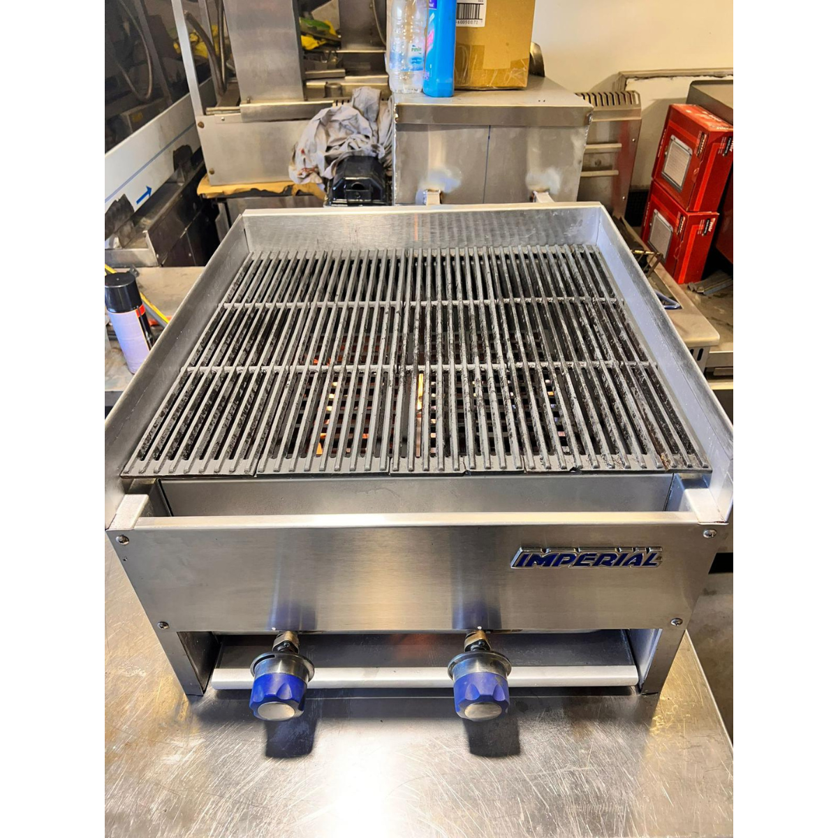 Imperial Chargrill 2 Burner Chargrill Gas Char Rock 35x55x79cm Refurbished