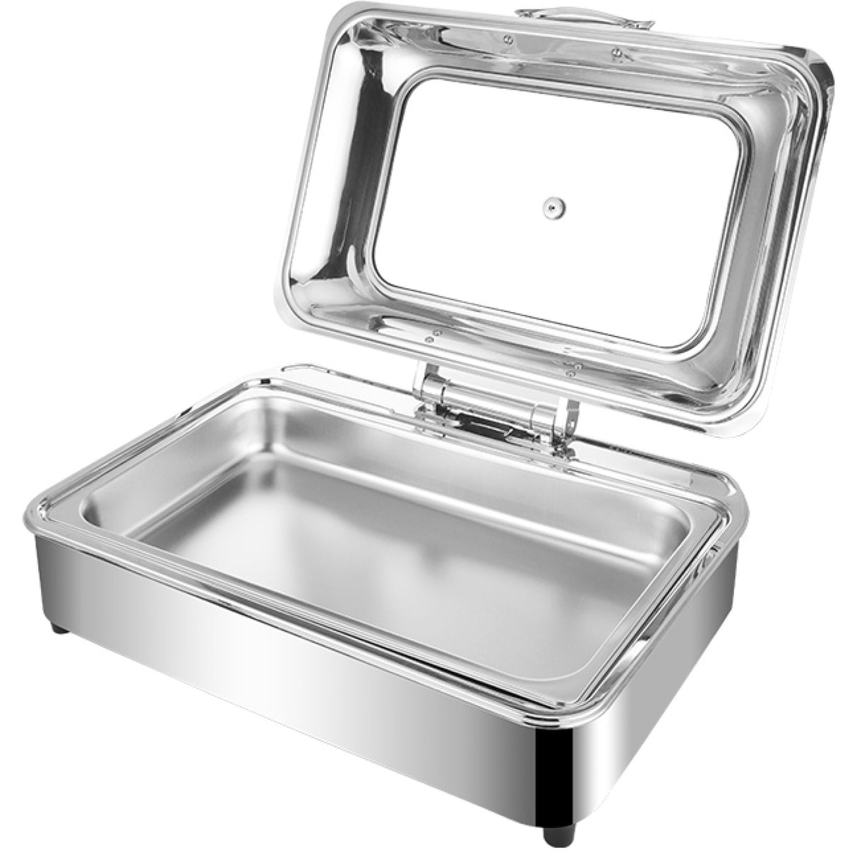 Chafing Dish Electric Glass Lid Stainless Steel 7 Litres Gn1/1 | Viccd528