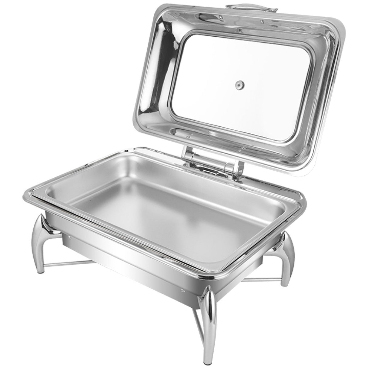 Chafing Dish Glass Lid Stainless Steel 7 Litres Gn1/1 | Viclh2103