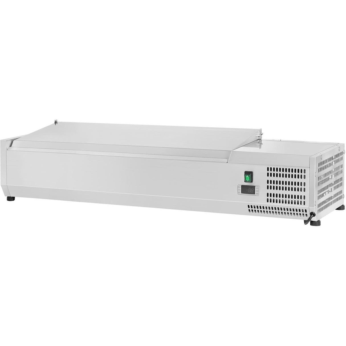 Refrigerated Servery Prep Top 1500mm 7x Gn1/4 Depth 330mm Stainless Steel Lid | Thvd1500/330