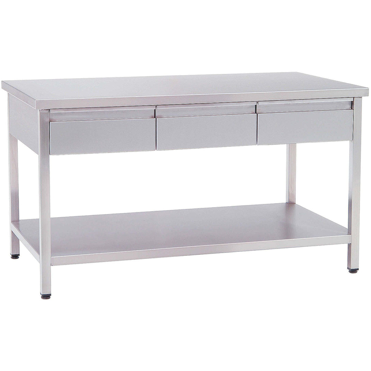 Professional Work Table Stainless Steel 3 Drawers Bottom Shelf 1500x700x850mm | Vt1573 D