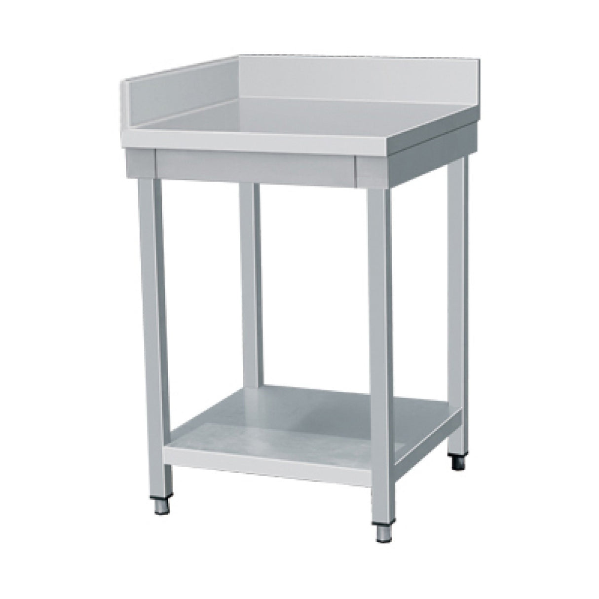Commercial Stainless Steel Work Table Corner Unit With Upstand 700x700x850mm | Vt77 Cb