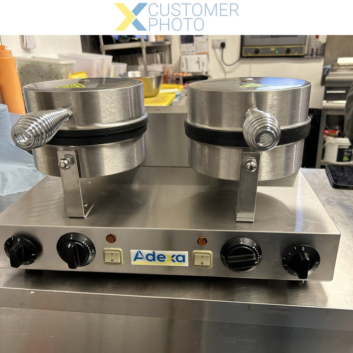 Commercial Waffle Maker Double Round |  Wb2