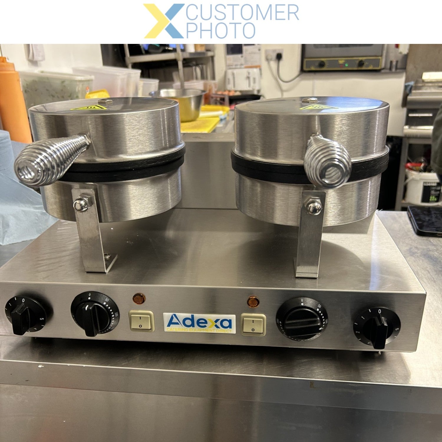 Commercial Waffle Maker Double Round |  Wb2