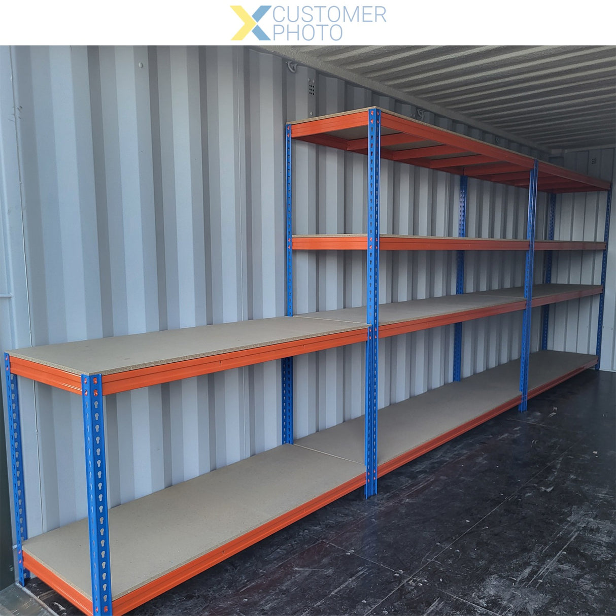 Industrial Shelving Unit Heavy Duty 2135x610x1980mm 4 Shelves 400kg/Shelf Powder Coated Steel | Ty6102135