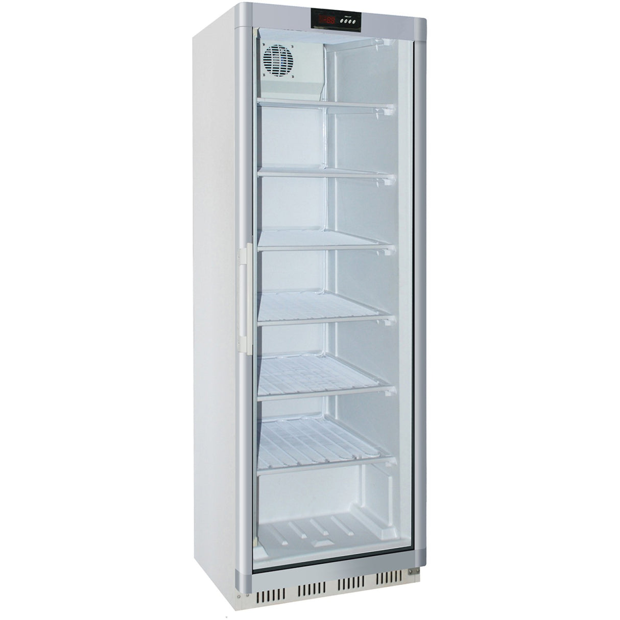 Commercial Freezer Upright Cabinet White 361 Litres Single Glass Door | Wf400 G