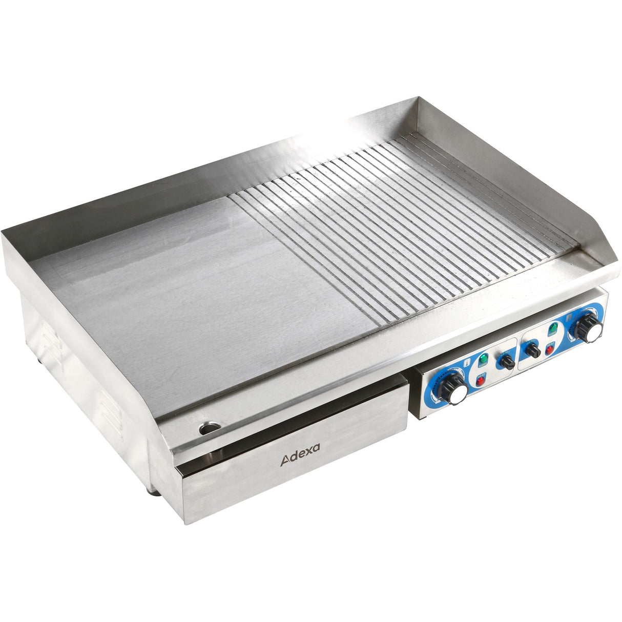 Commercial Griddle Smooth/Ribbed 728x393mm 2 Zones 4.4k W Electric | Wheg820 Afr