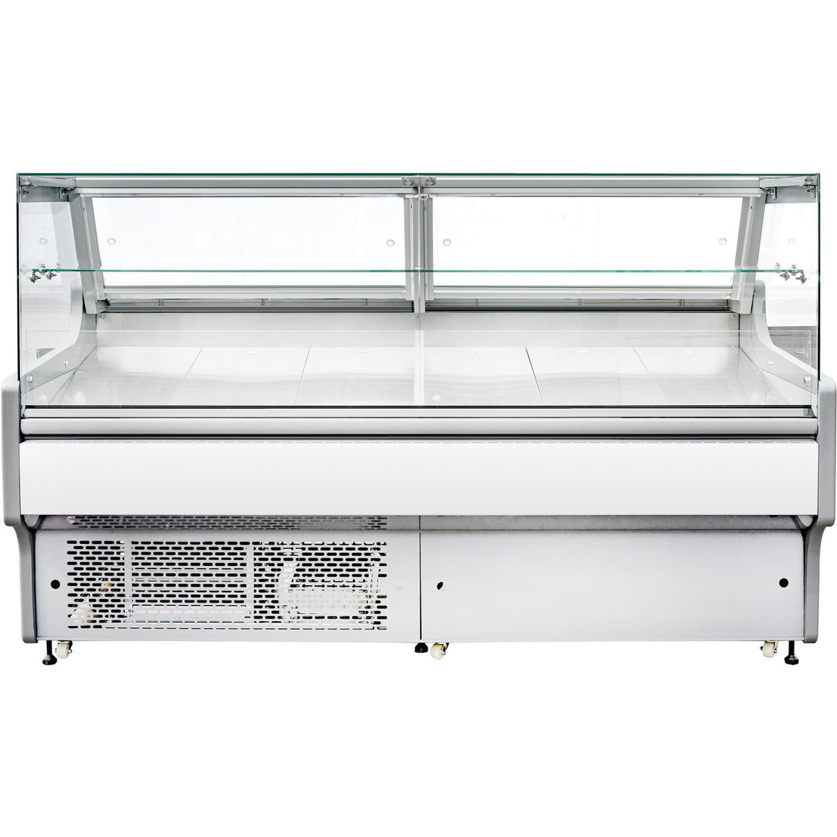 Serve Over Deli Counter White Front Straight Glass Front Width 1580mm | Bluel130