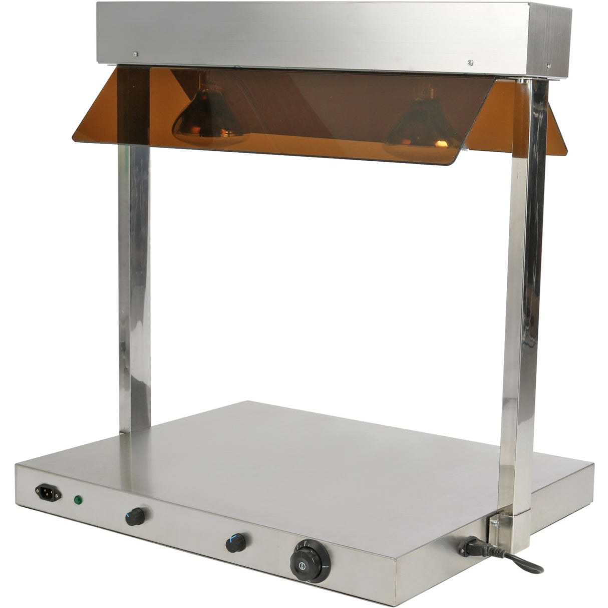 Buffet Food Warmer With Gantry Stainless Steel 2 Infrared Lamps Sneeze Guards 2x Gn1/1 | Wm2 Fxx