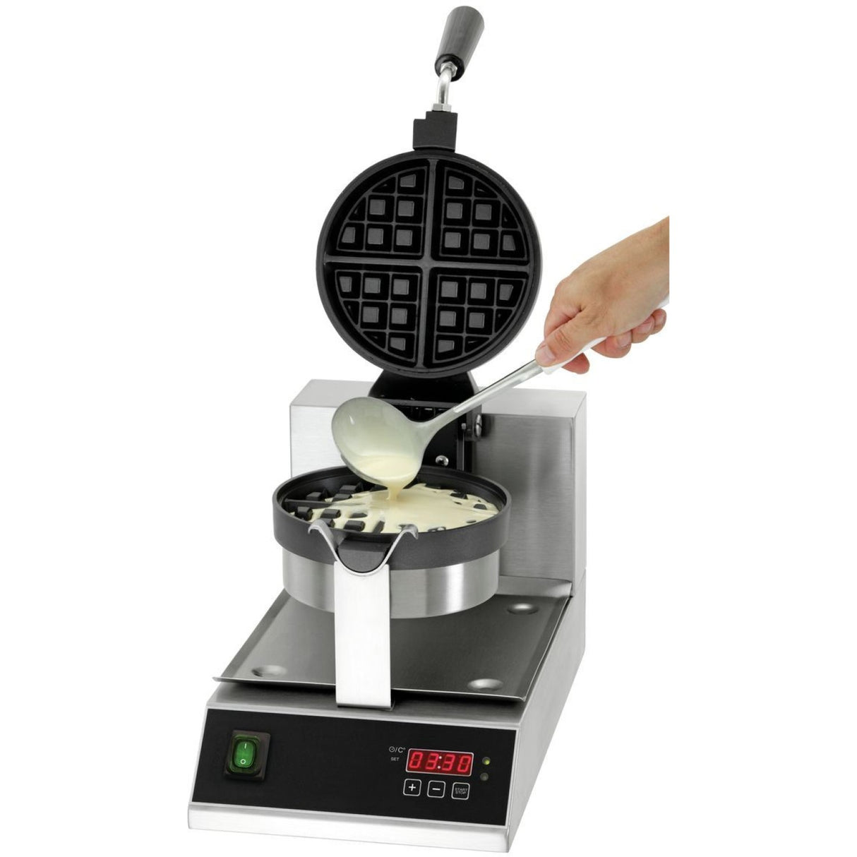 Commercial Premium Waffle Maker Round Digital Control Single | Wb03 D