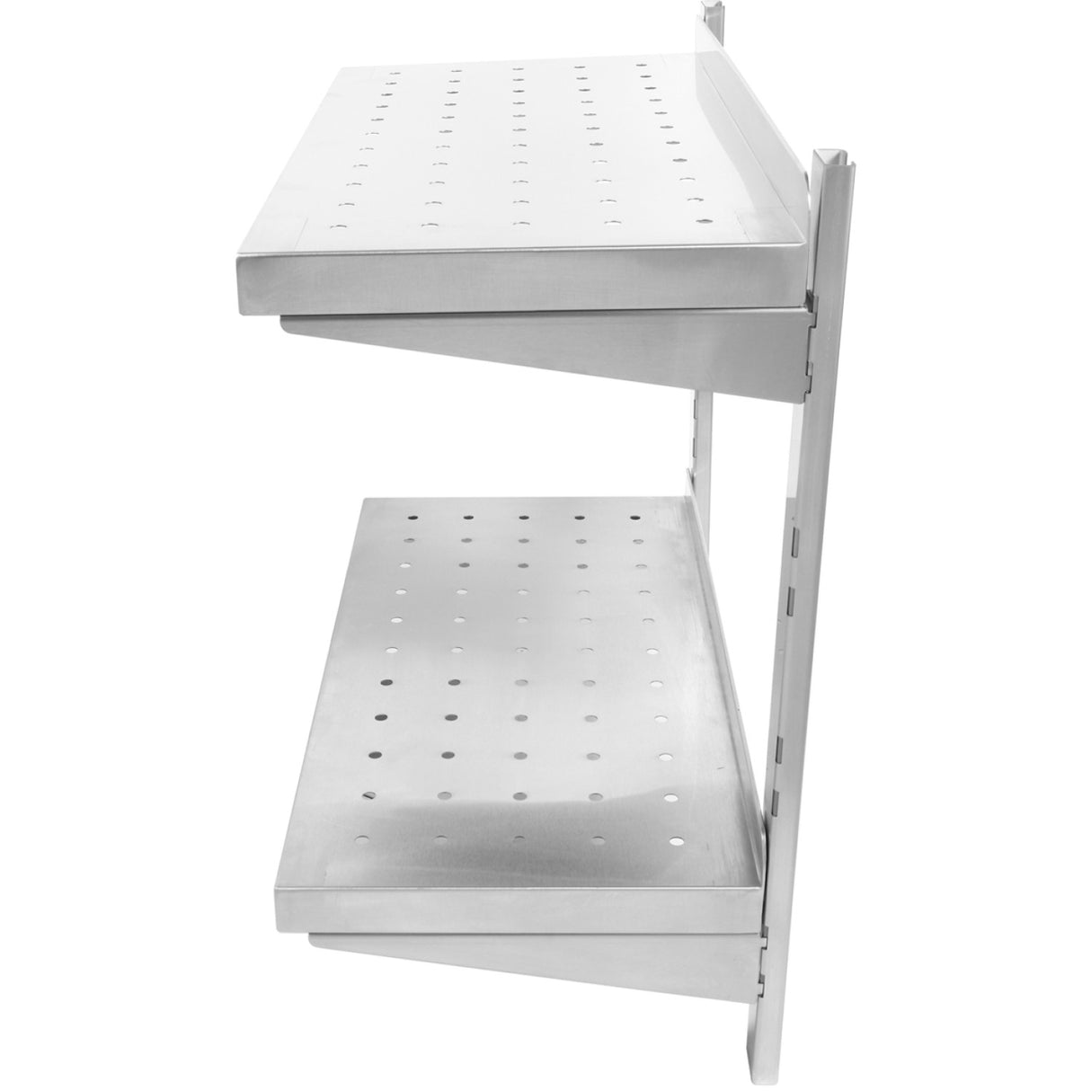 Wall Shelf Perforated 2 Tiers Stainless Steel 2000x350x600mm | Wswb35200 P