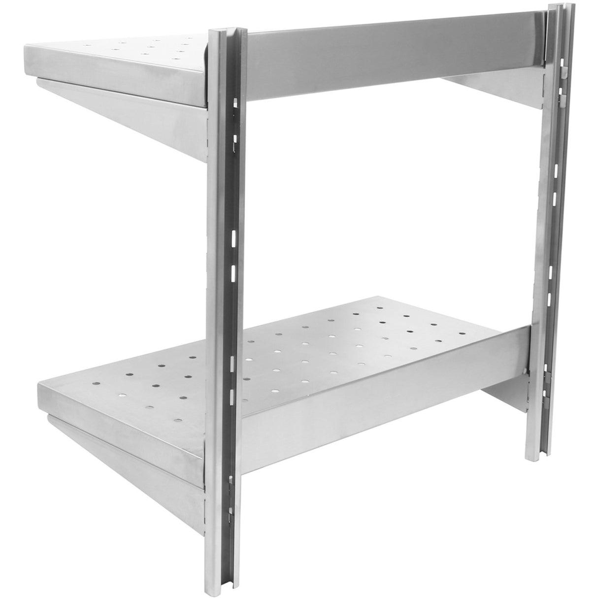 Wall Shelf Perforated 2 Tiers Stainless Steel 1800x400x600mm | Wswb40180 P