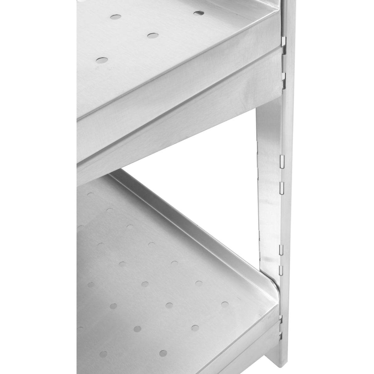 Wall Shelf Perforated 2 Tiers Stainless Steel 1600x300x600mm | Wswb30160 P