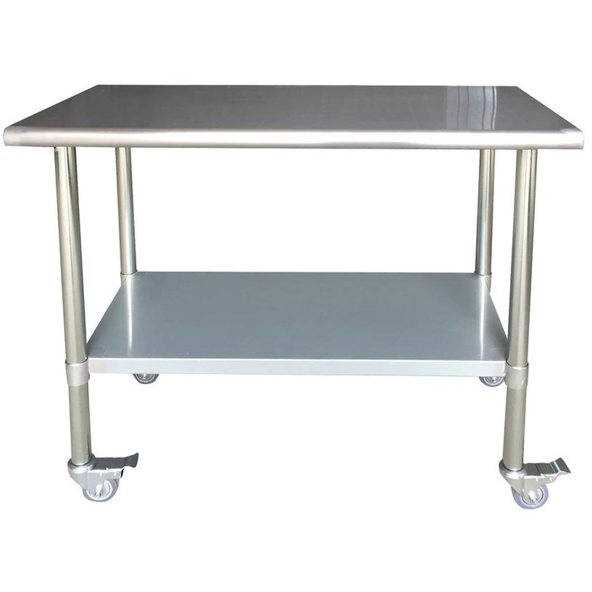 Commercial Mobile Work Table Stainless Steel Bottom Shelf 1000x750x900mm | Wtg750 X1000 C