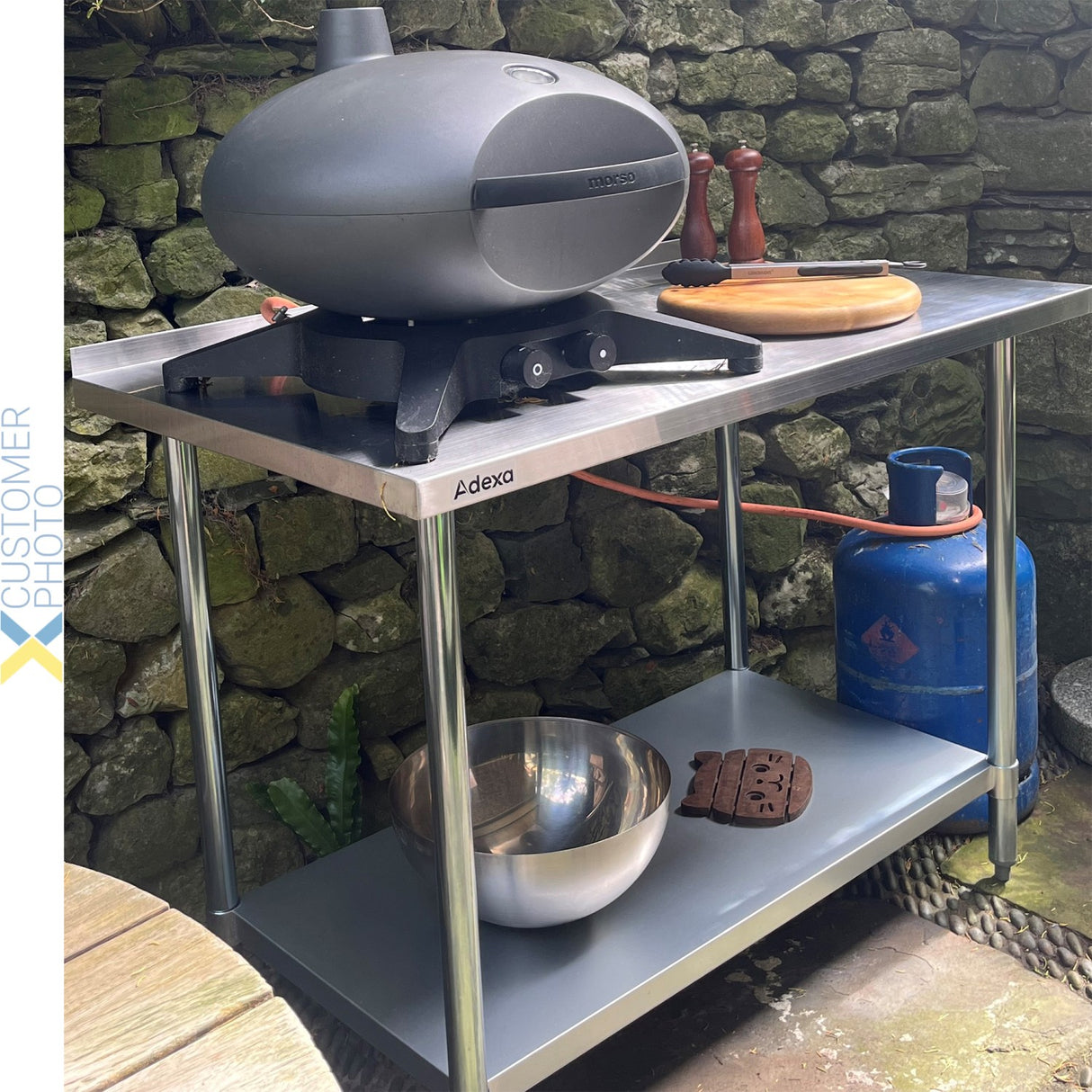 Commercial Stainless Steel Work Table Bottom Shelf Upstand 1200x700x900mm | Wt70120 Gb