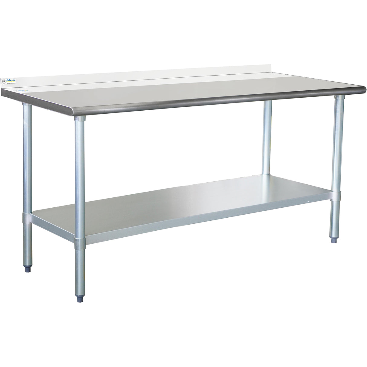 Commercial Work Table Stainless Steel Rear Upstand Bottom Shelf 1500x600x900mm | Wtg600 X150050 R
