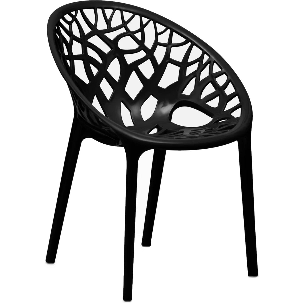 Bistro Dining Chair Plastic Black Indoors &Amp; Outdoors | Ww030 Black