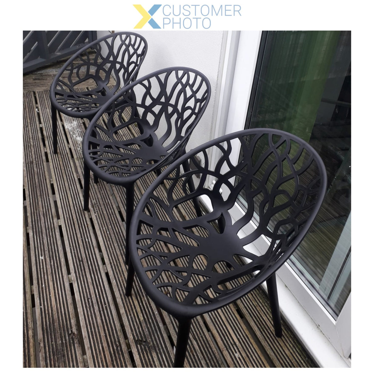 Bistro Dining Chair Plastic Black Indoors &Amp; Outdoors | Ww030 Black
