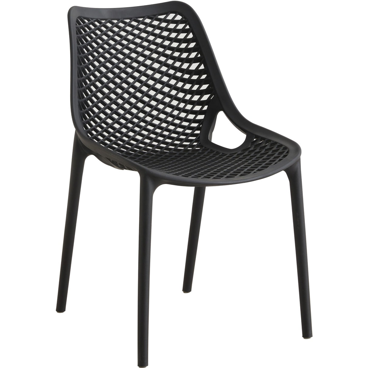 Bistro Dining Chair Plastic Black Indoors &Amp; Outdoors | Ww036 Black