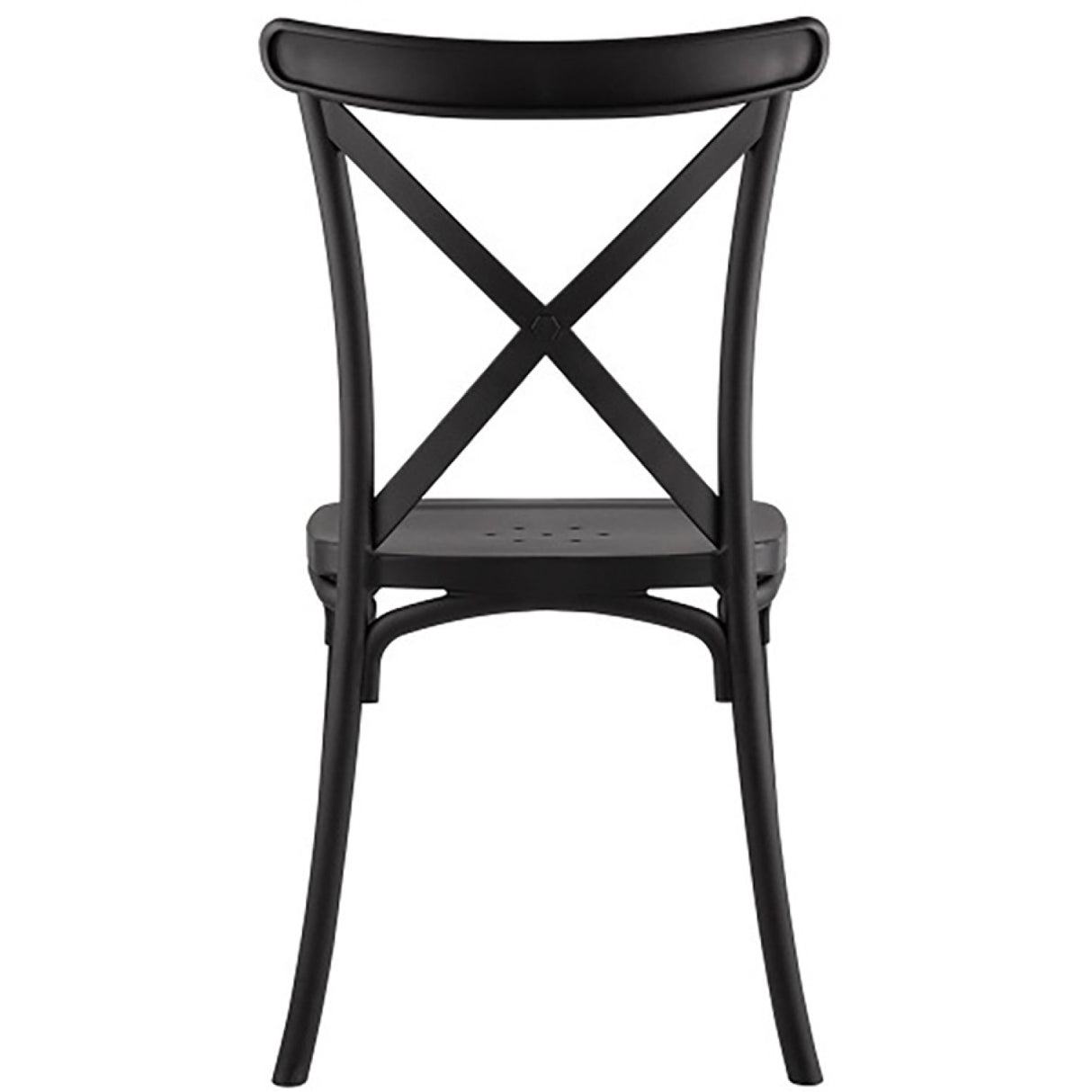 Bistro Dining Chair Cross Back Pp/Fiberglass Black | Ww050
