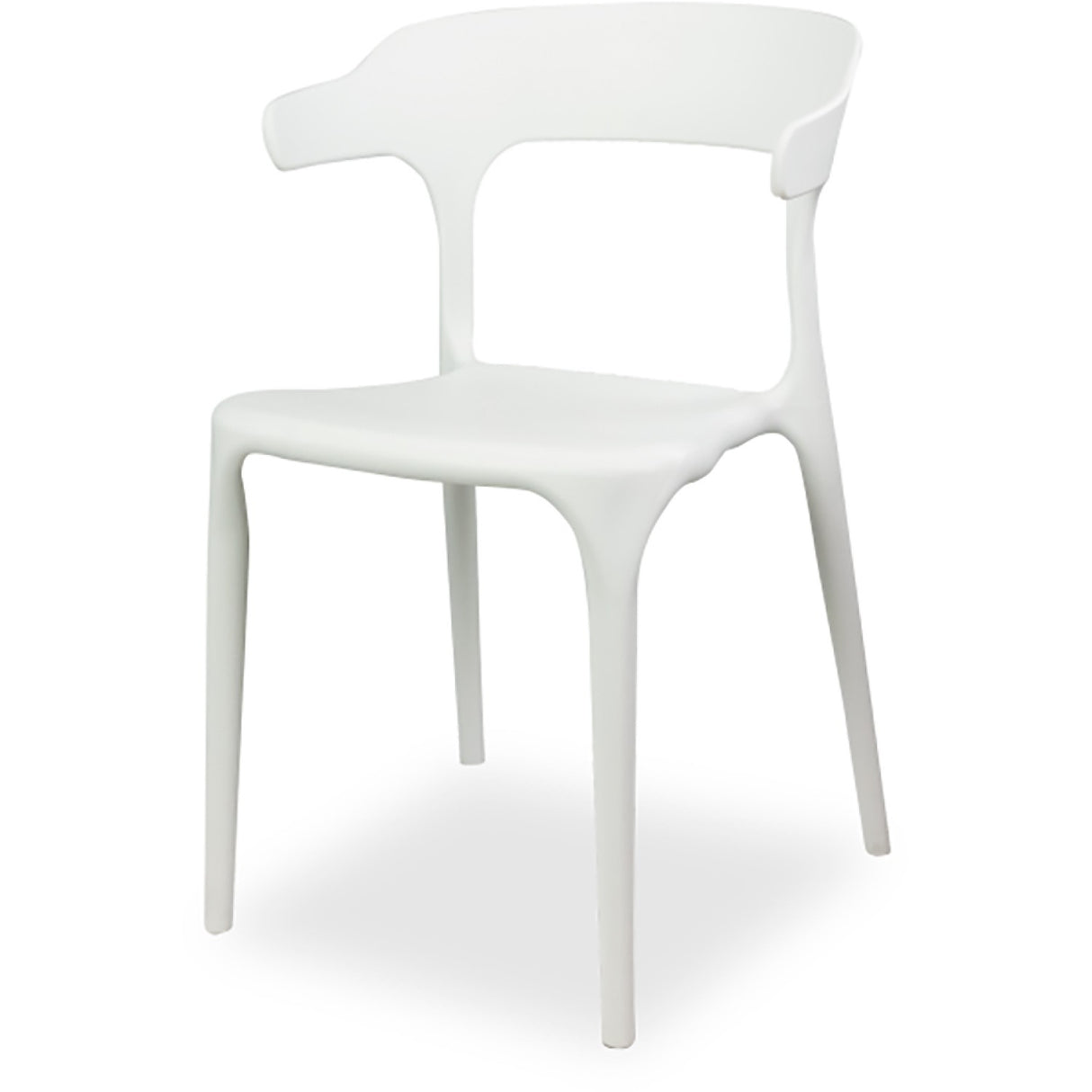 Bistro Dining Chair Plastic White Indoors &Amp; Outdoors | Ww084 White
