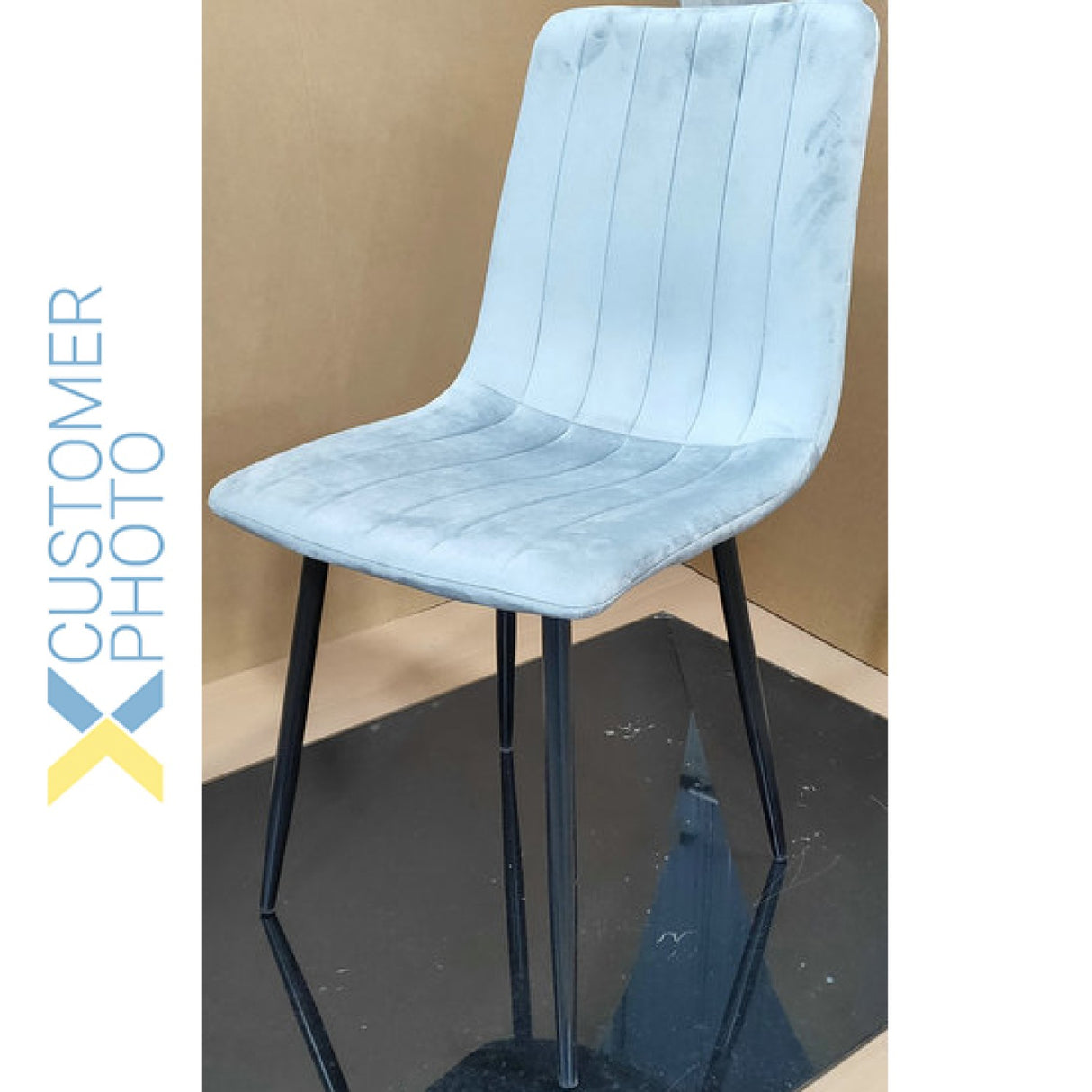 Velvet Dining Chair Light Grey | Ww101 Lightgrey