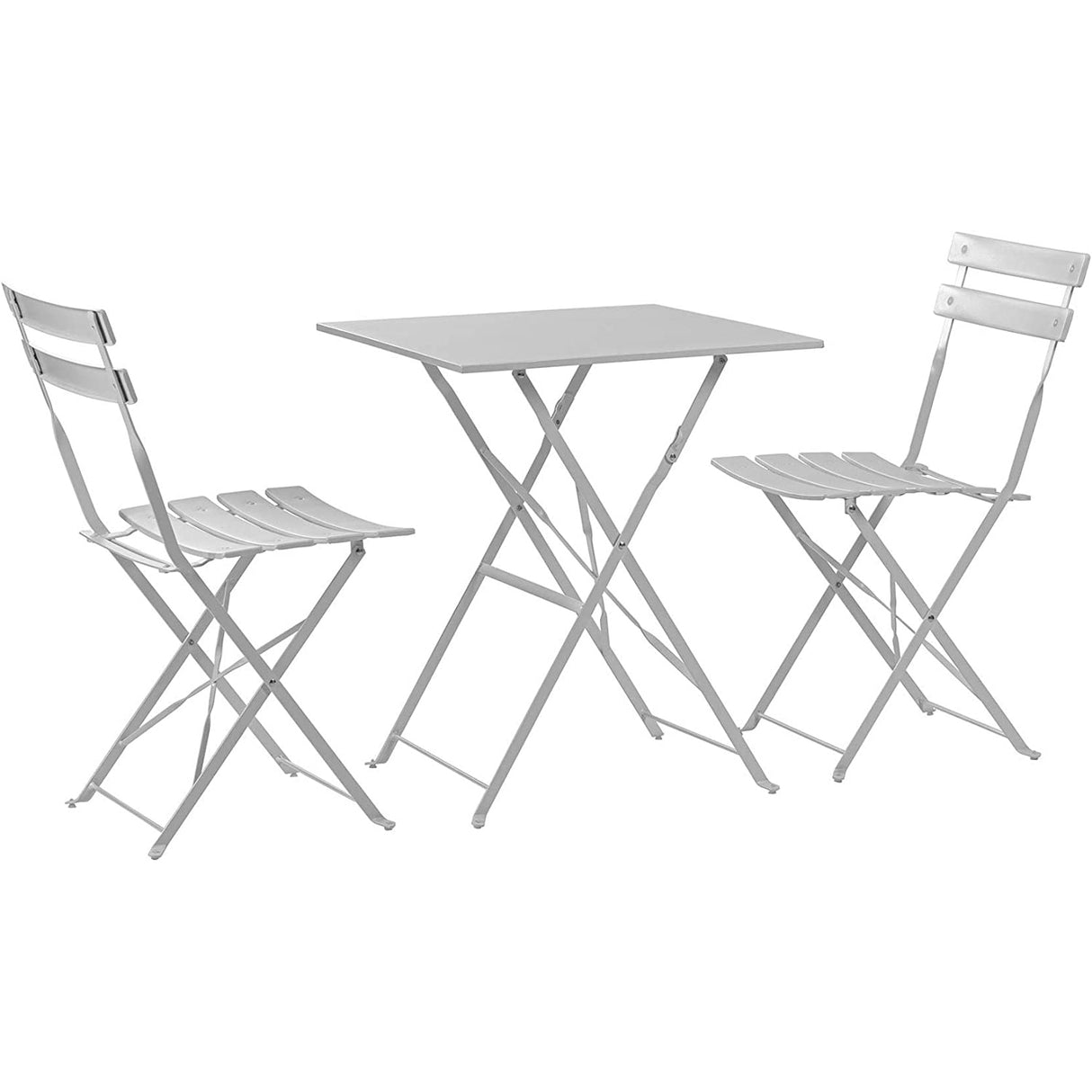 Folding Bistro Set Table &Amp; 2 Chairs White | Ww178 White