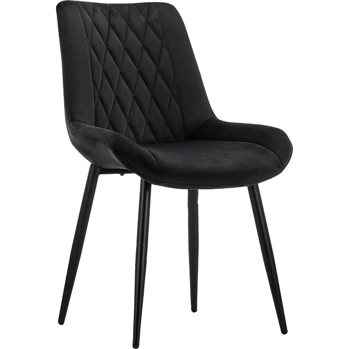 Side Dining Chair Velvet Seat Black | Ww198 Blackvelvet