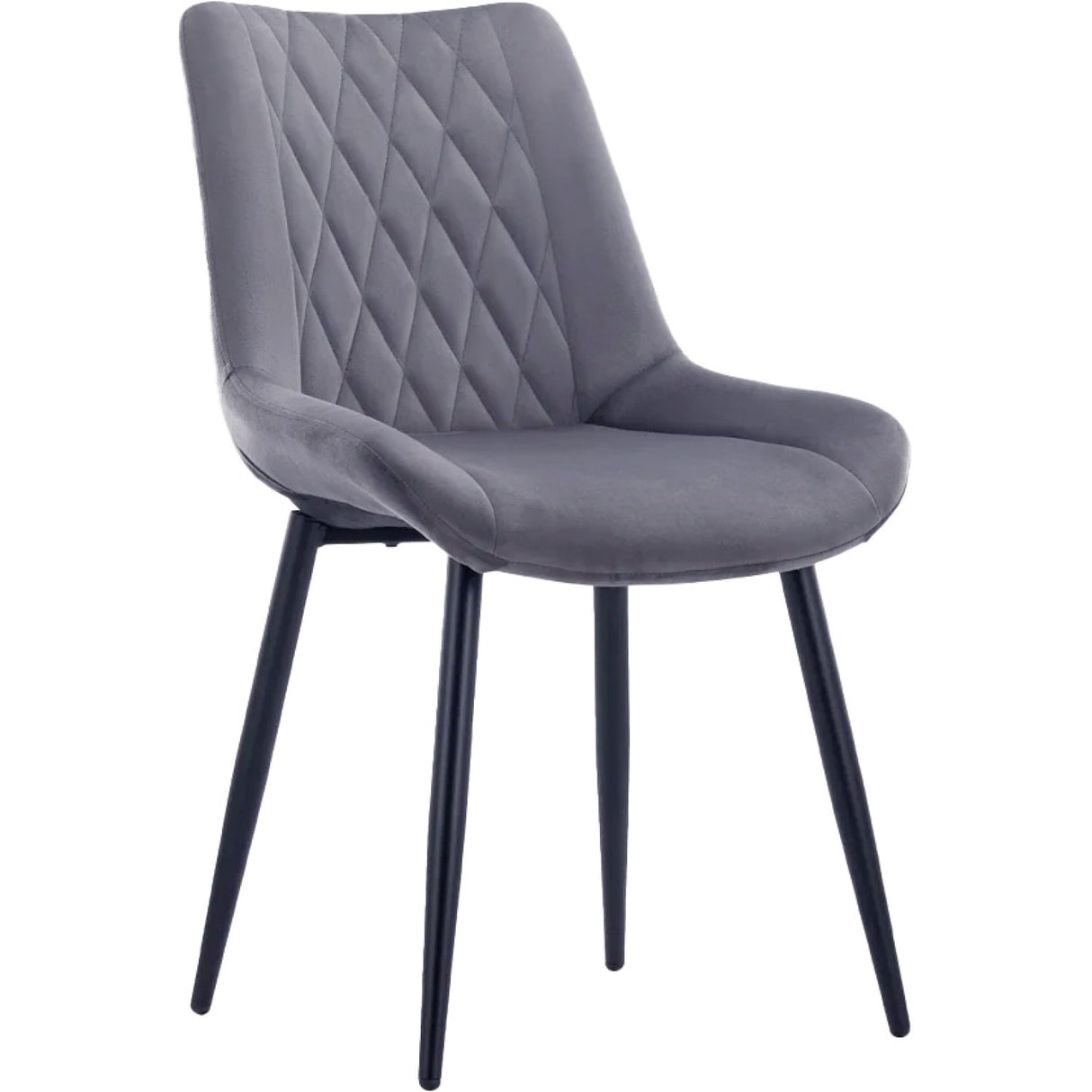 Side Dining Chair Velvet Seat Dark Grey | Ww198 Darkgrey