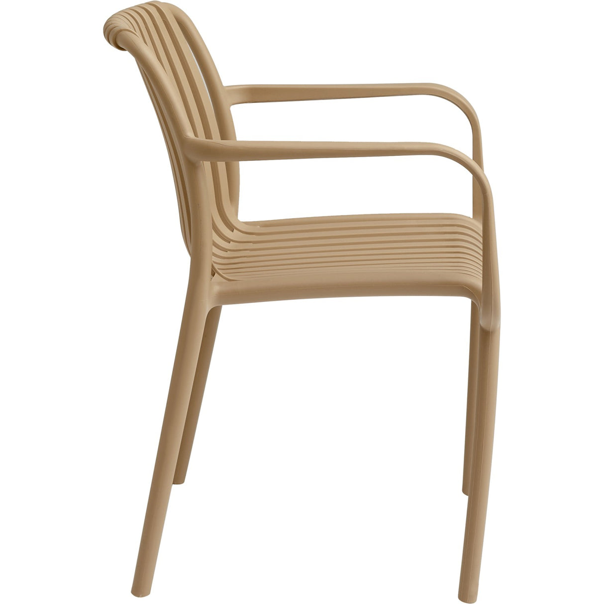 Bistro Dining Chair Plastic Beige Indoors &Amp; Outdoors | Ww6077 Beige