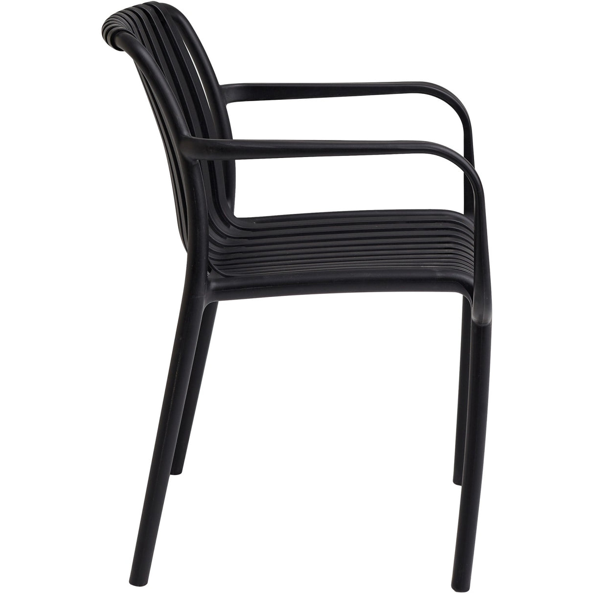 Bistro Dining Chair Plastic Black Indoors &Amp; Outdoors | Ww6077 Black