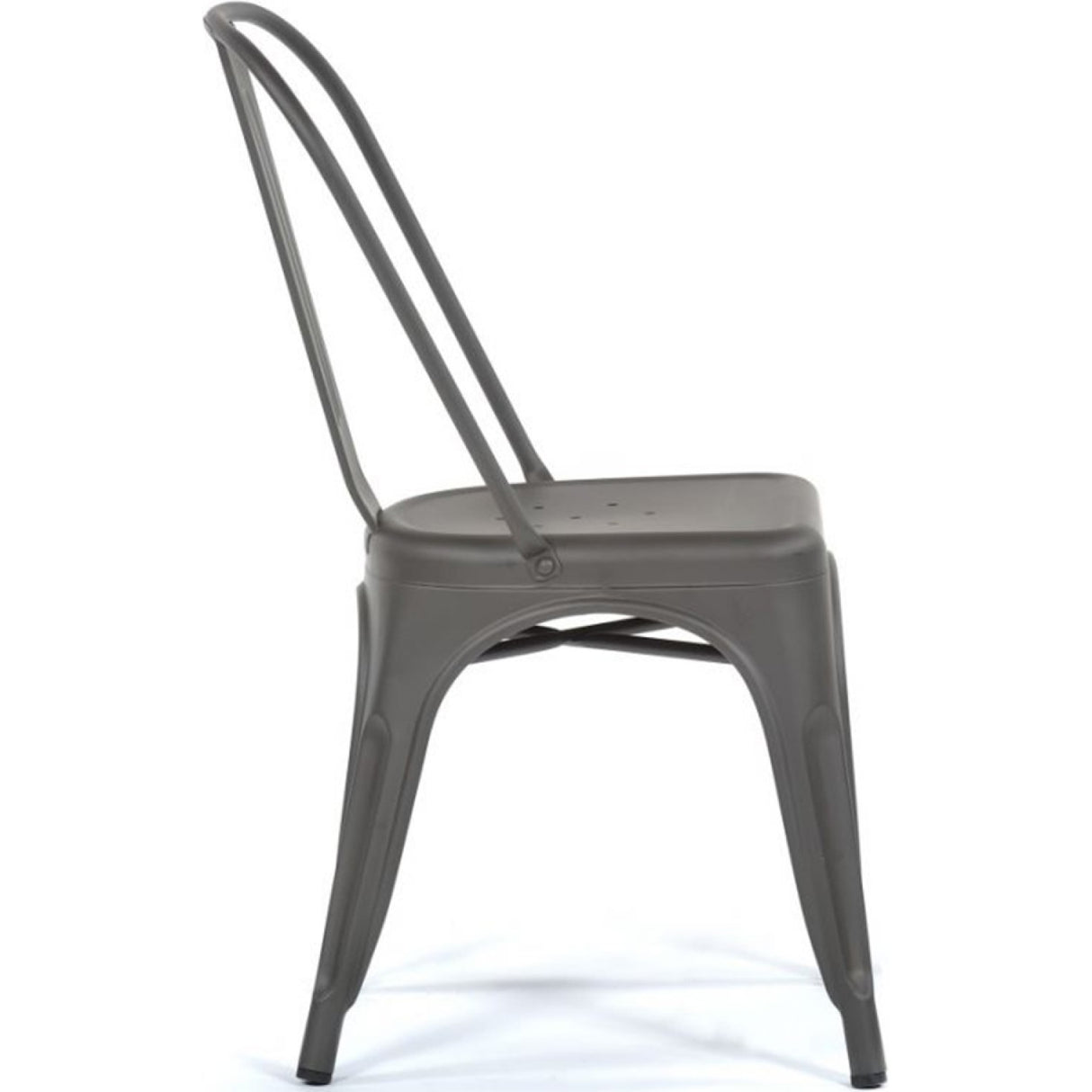 4pcs Bistro Dining Chair Steel Dark Grey Indoors | Ww60 G