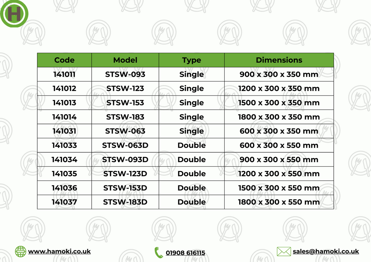 141014 - Stainless Steel Wall Shelf 1800mm