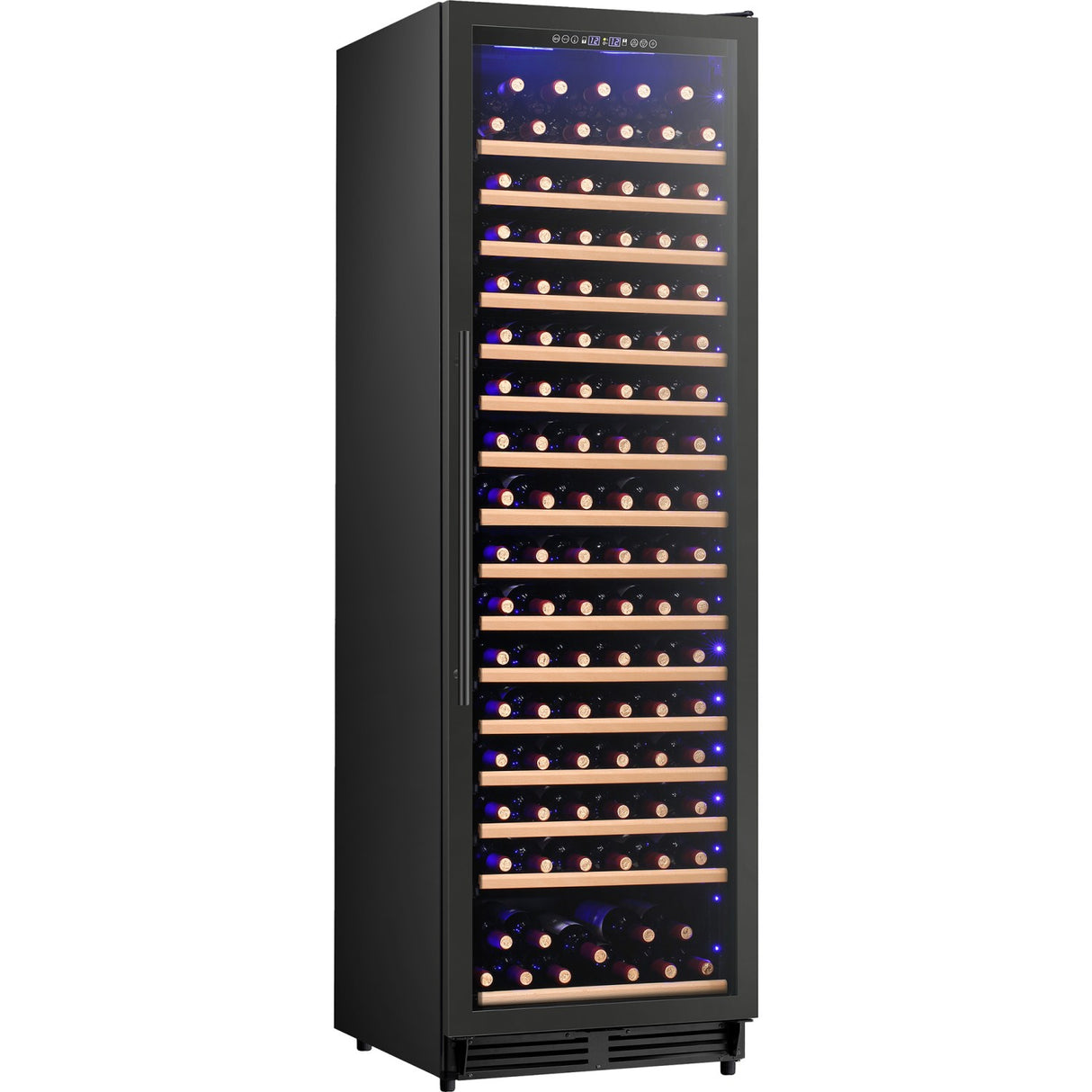 Commercial Wine Cooler 16 Shelves 457 Litres 185 Bottles Single Temperature Zone Compressor Cooling 598x685x1957mm Black | Yc510 Ag